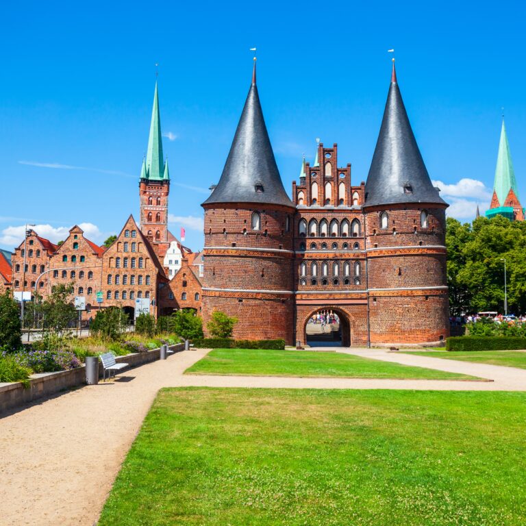 Rundflug Bild über Lübeck